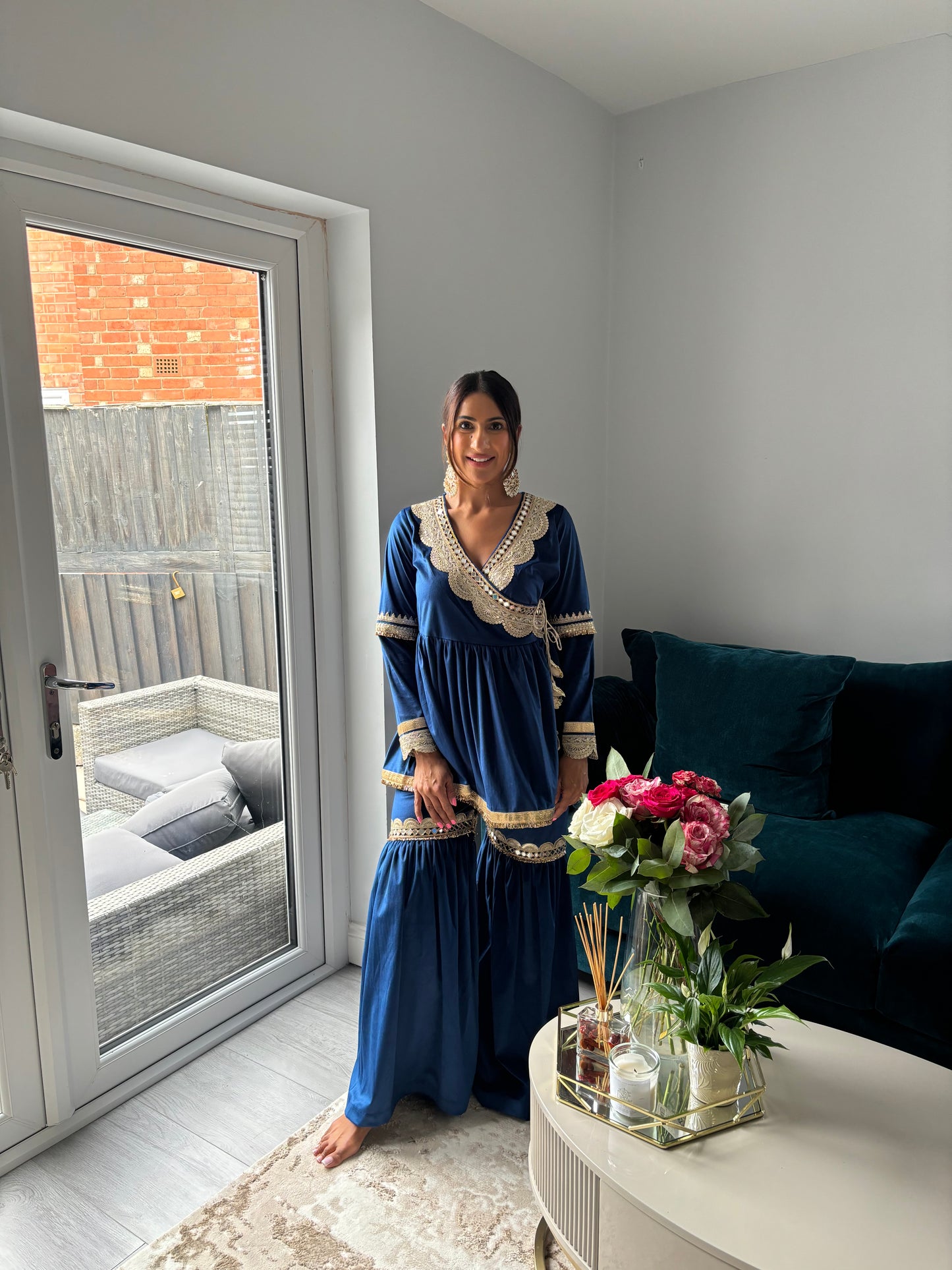 Premium Mama Velvet Sharara Set