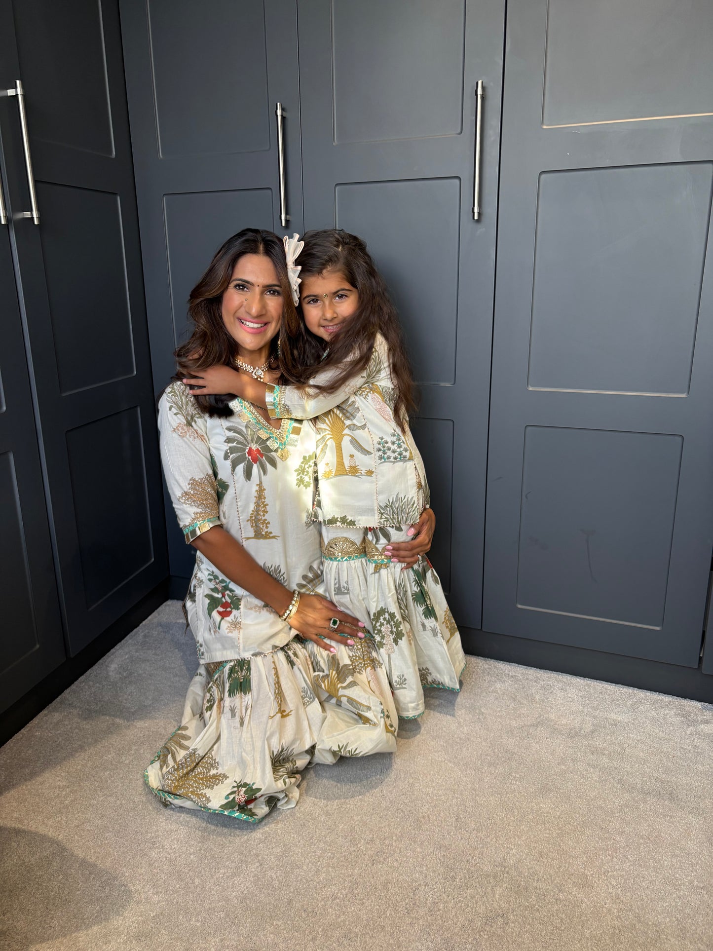 Mini Mama White Sharara Suit