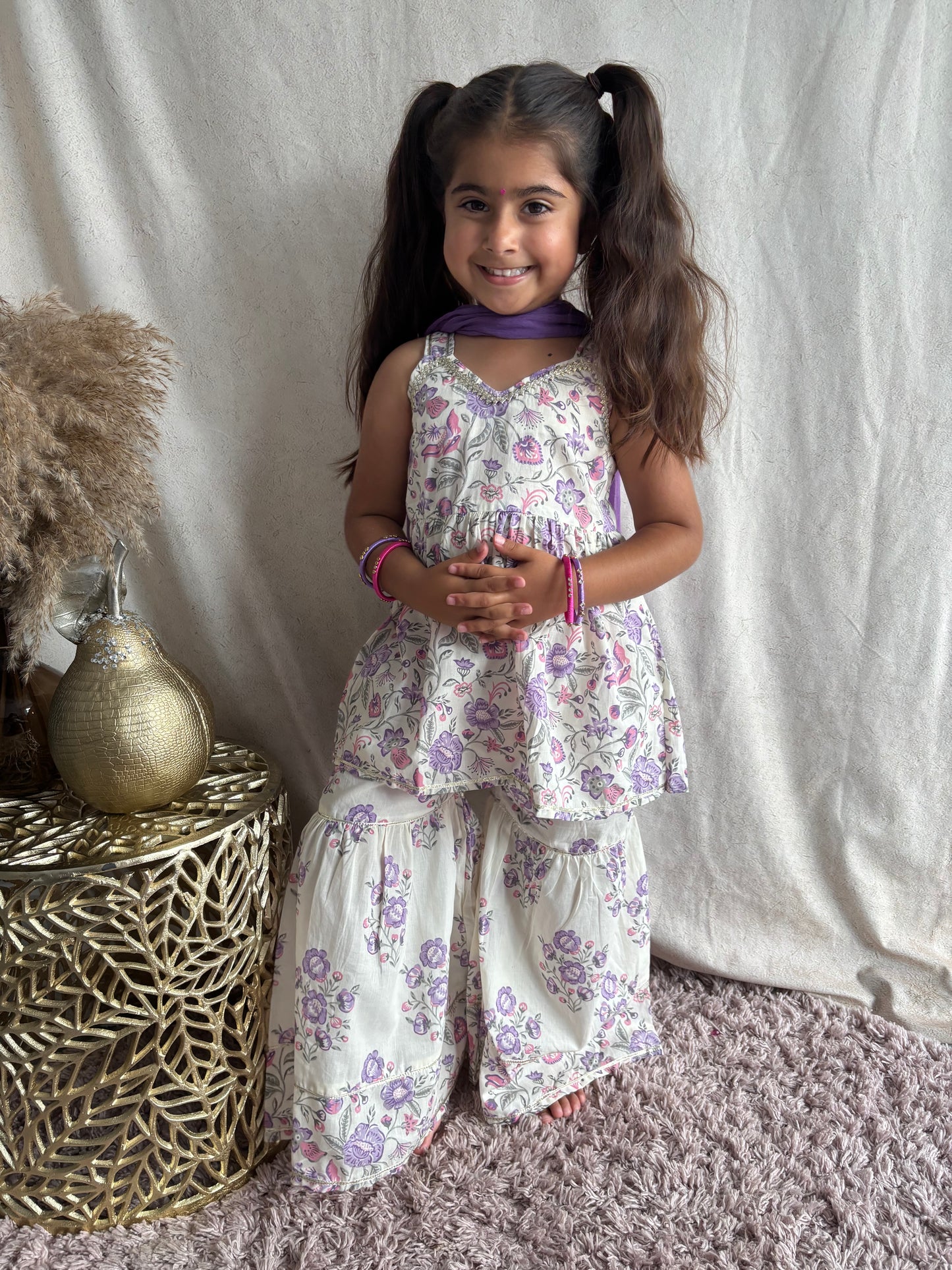 Summer Collection Lilac Sharara Suit