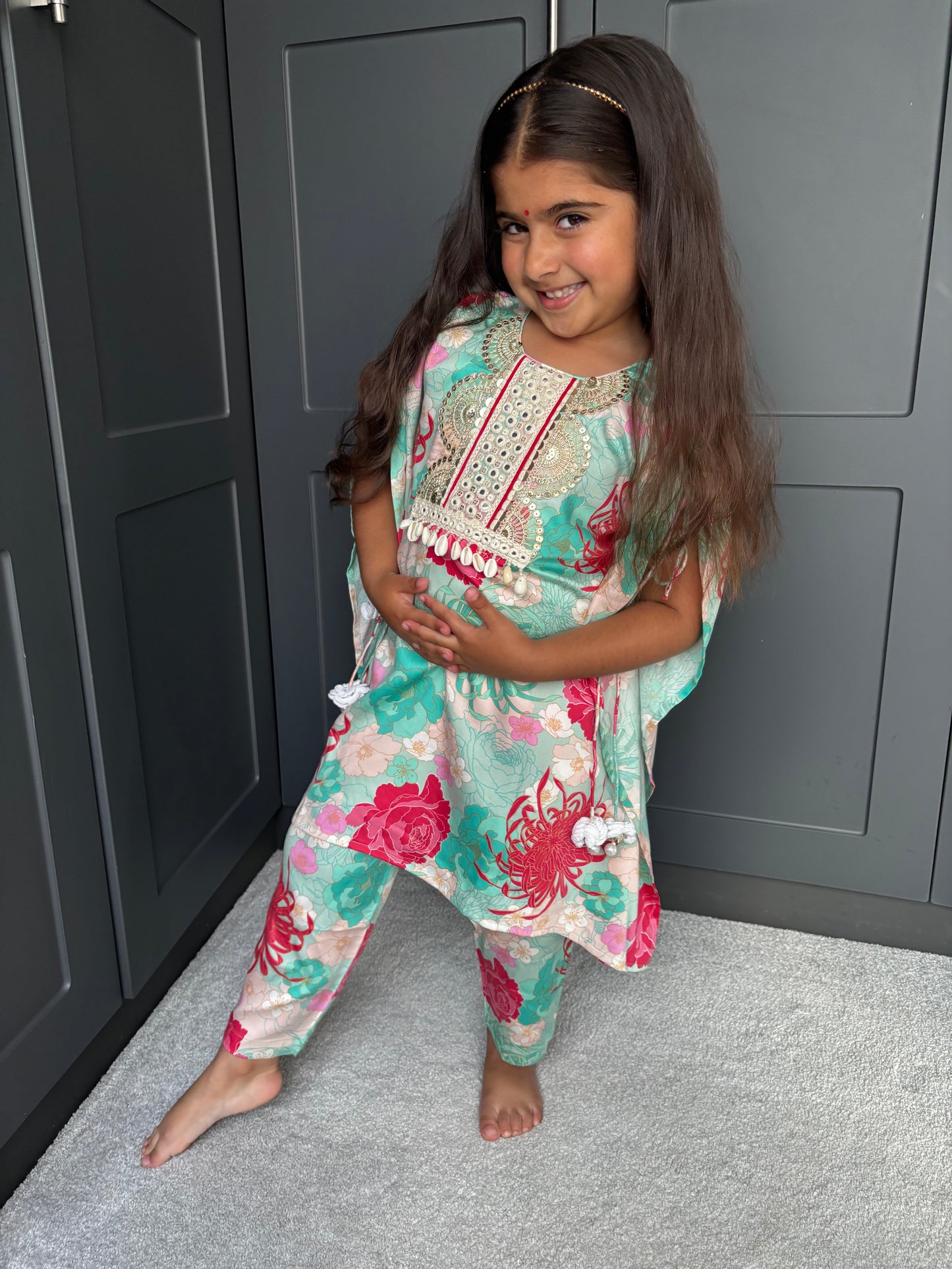 Mini Mama Blue Kurta Set