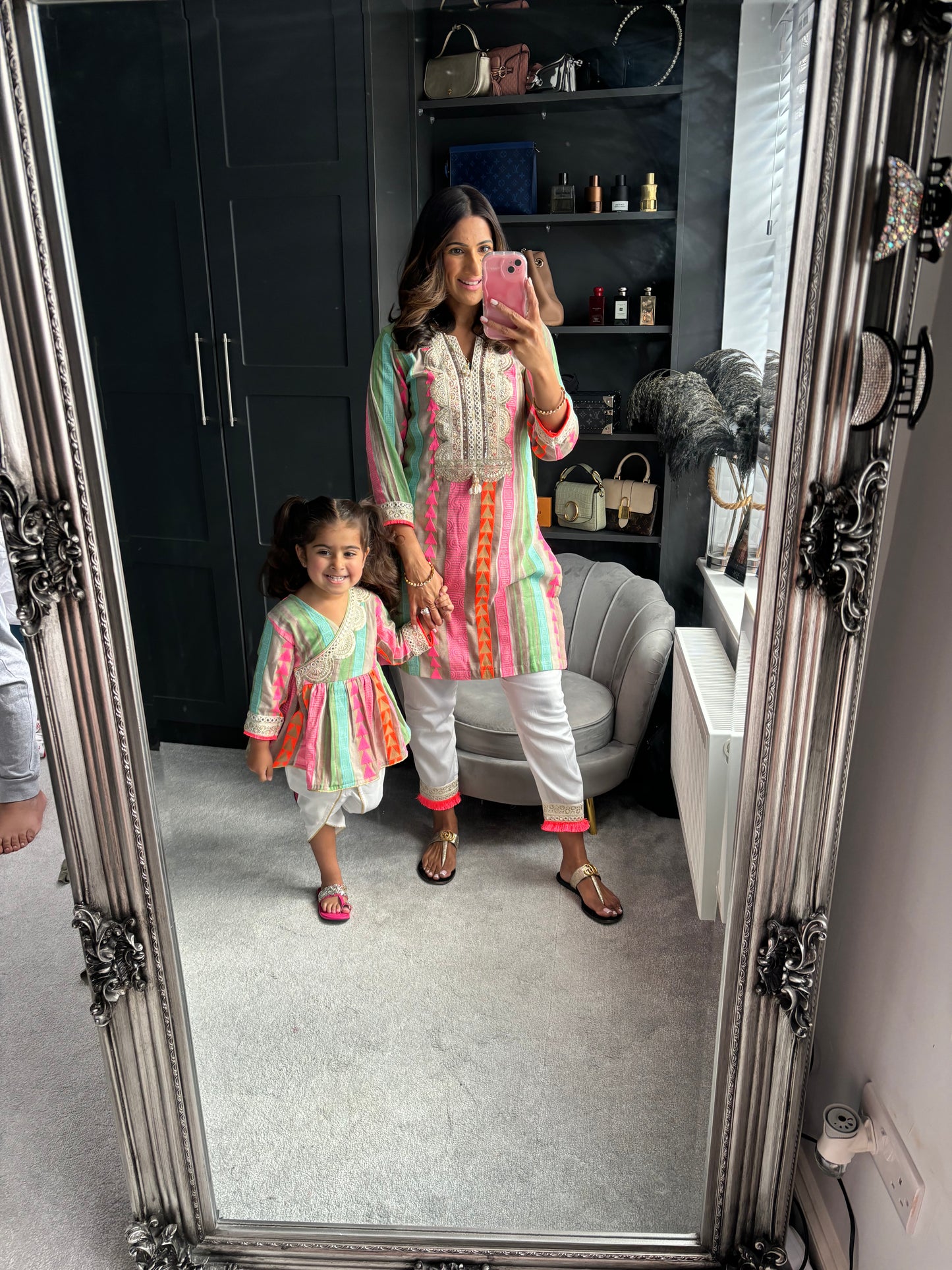 Mama Jacquard Cotton Kurta Set