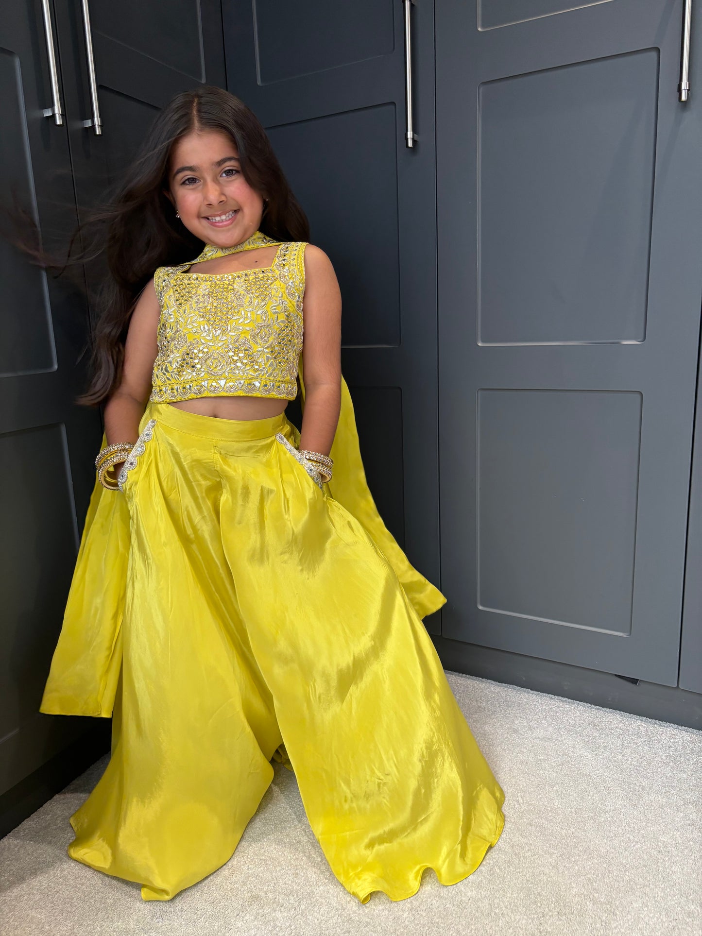 Golden Glow Palazzo Suit