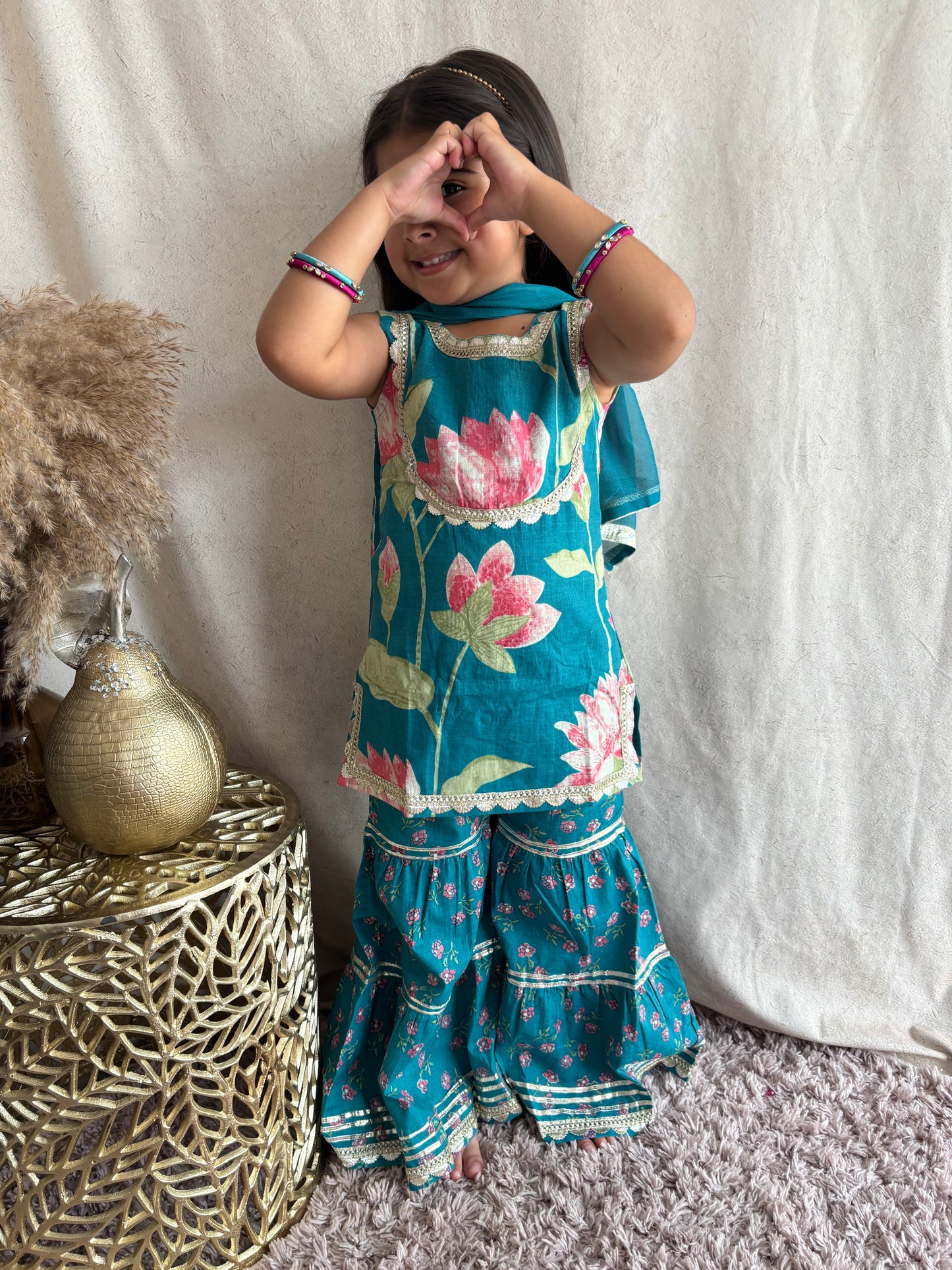 Summer Collection Blue Sharara Suit
