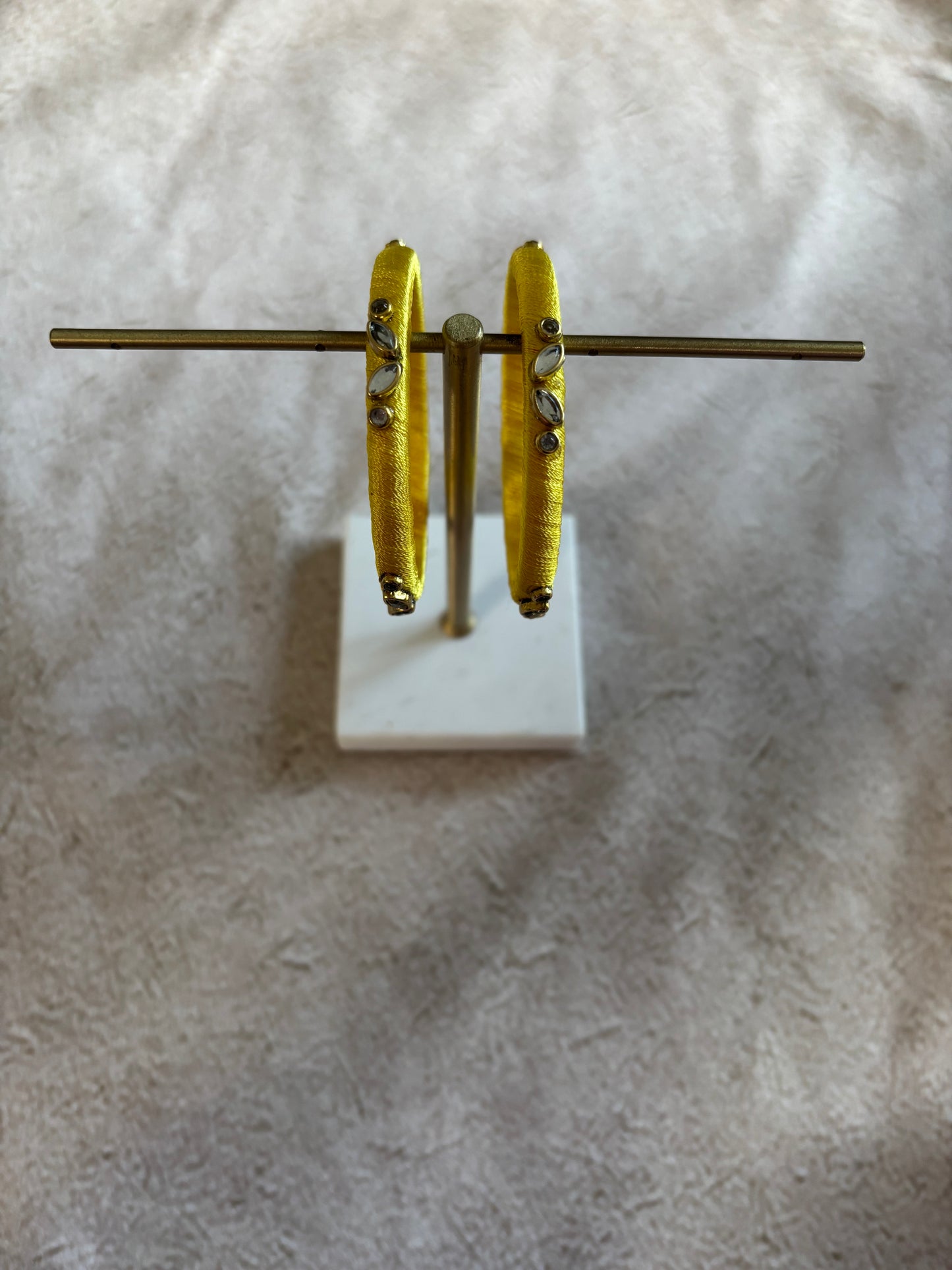Slim Embellished Bangle (Yellow)