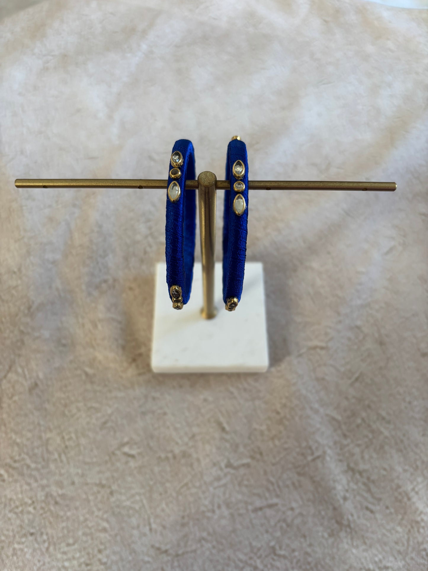 Slim Embellished Bangle (Royal Blue)