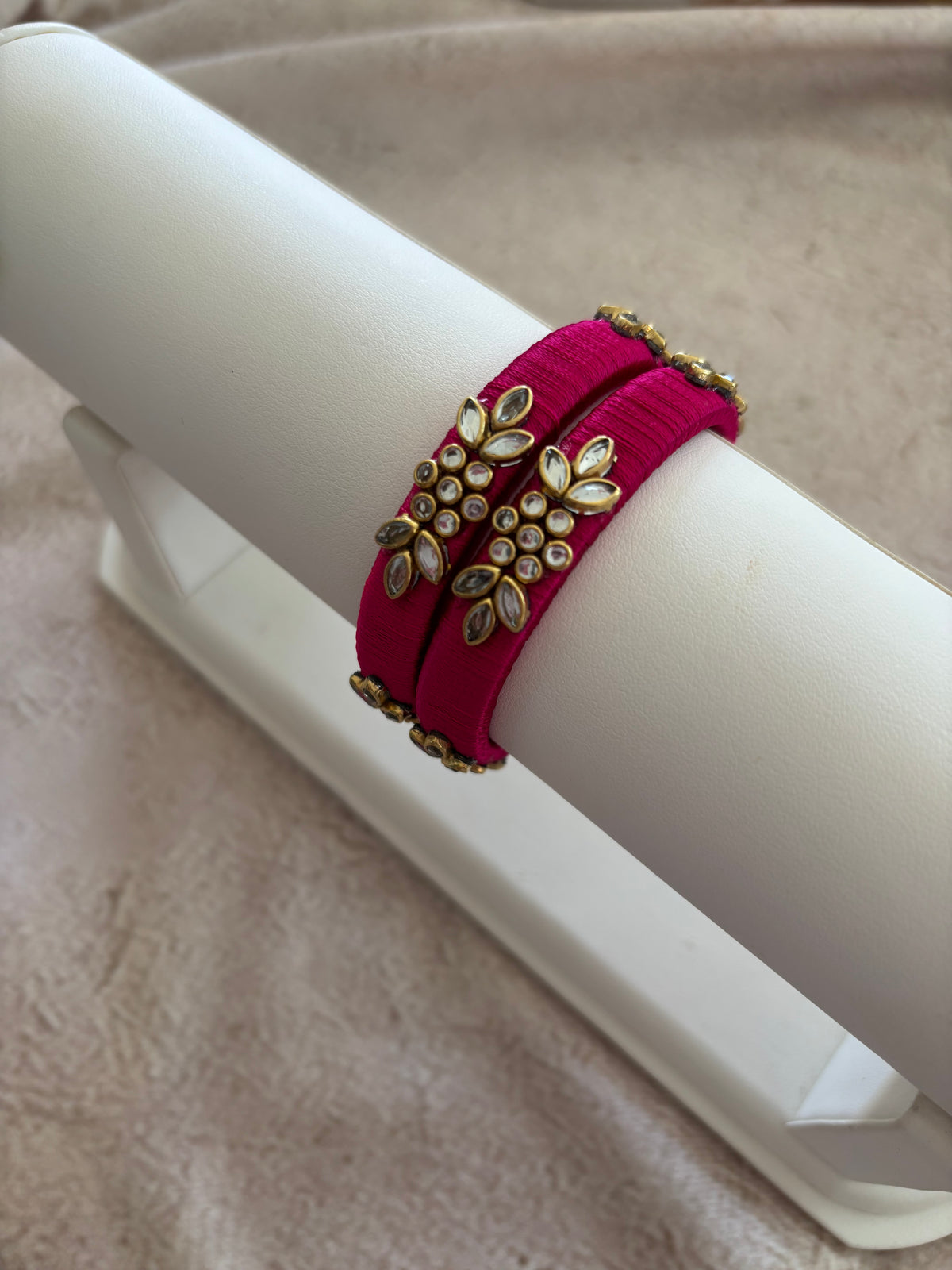 Rani Pink Embellished Bangle