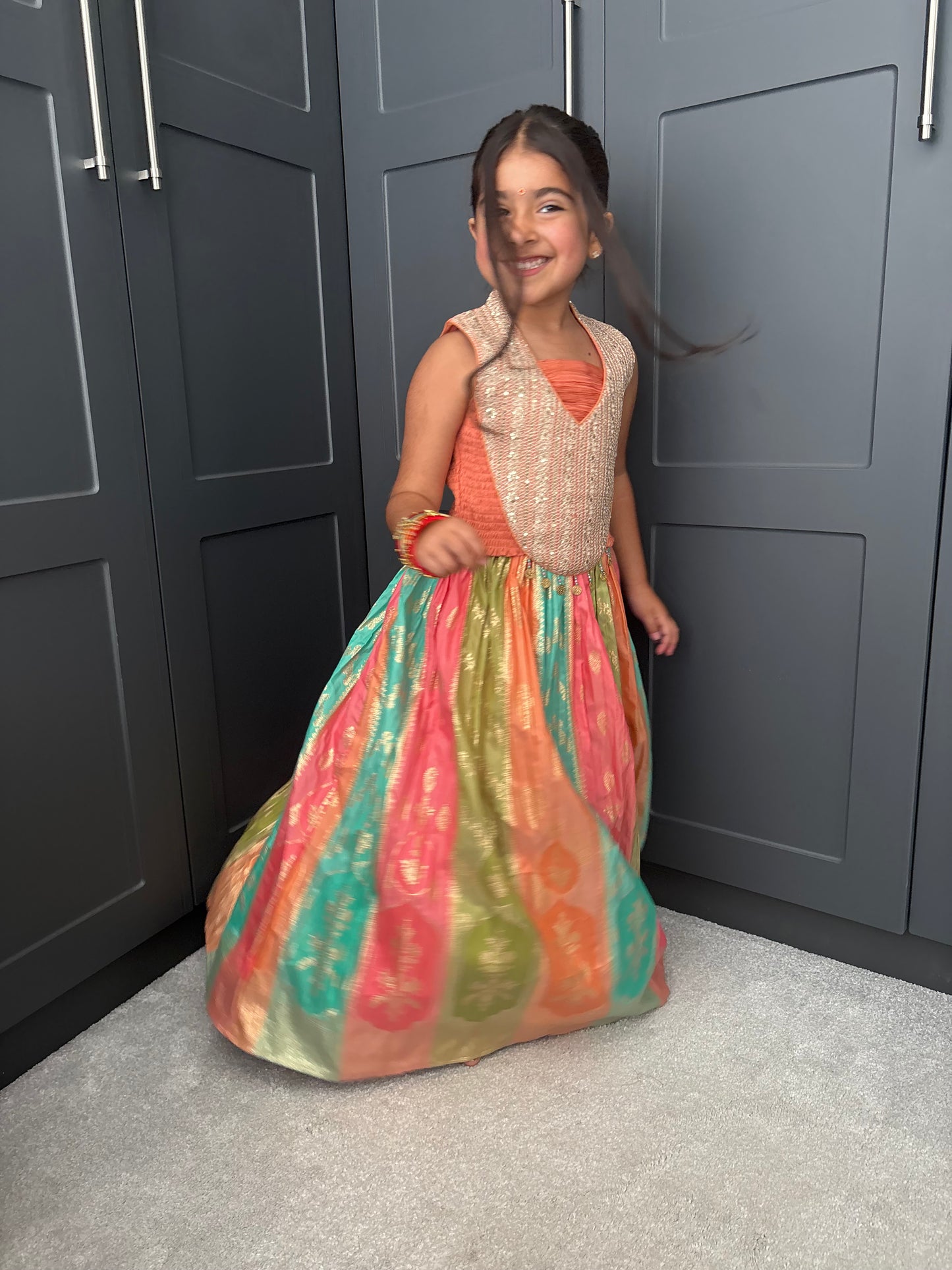 Mendhi Magic Lengha Set