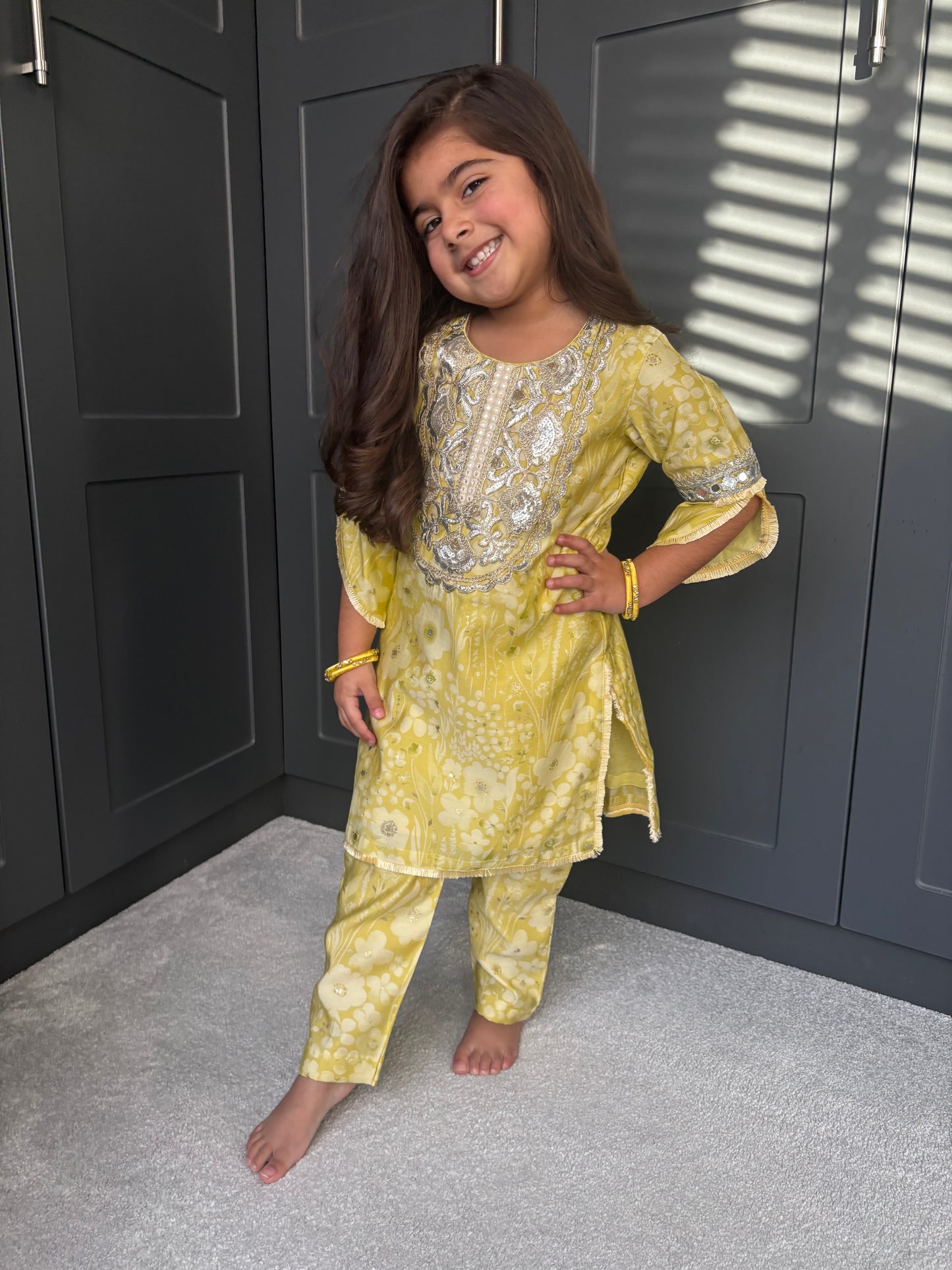 Lemon Florals Girls Set AGE 5