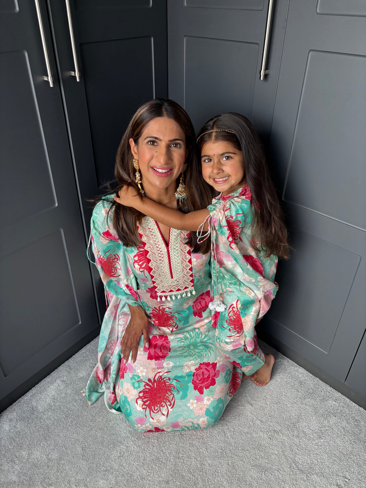 Mini Mama Blue Kurta Set