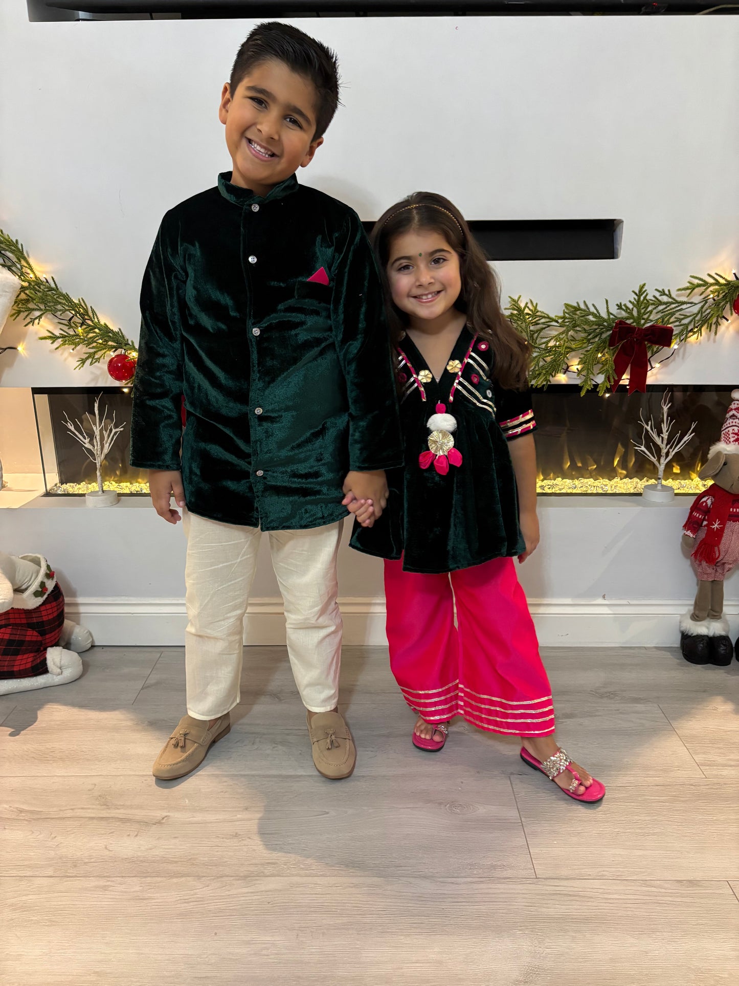 Boys Velvet Kurta Pyjama