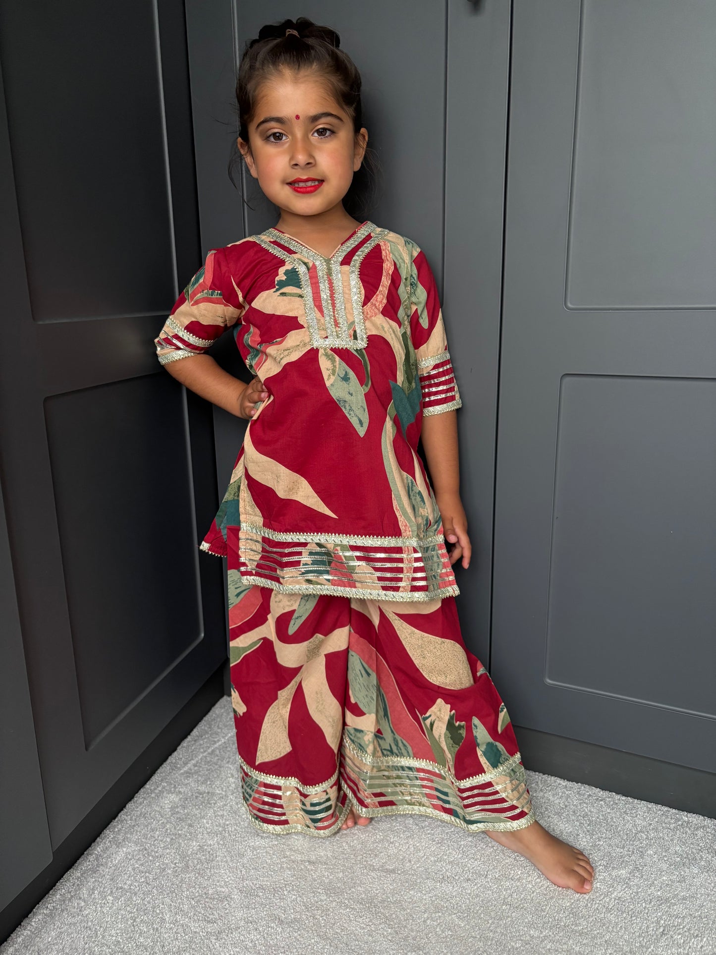 Maroon Palazzo Suit