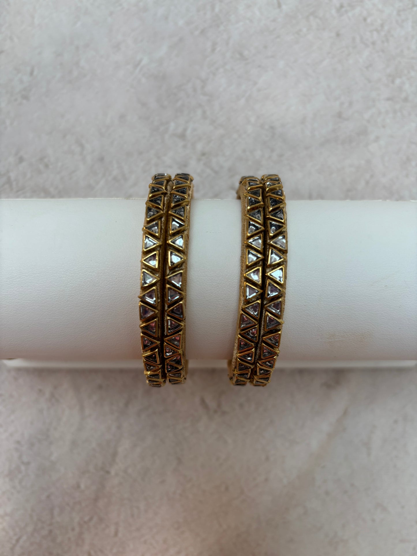 Gold Bangle Triangle Design