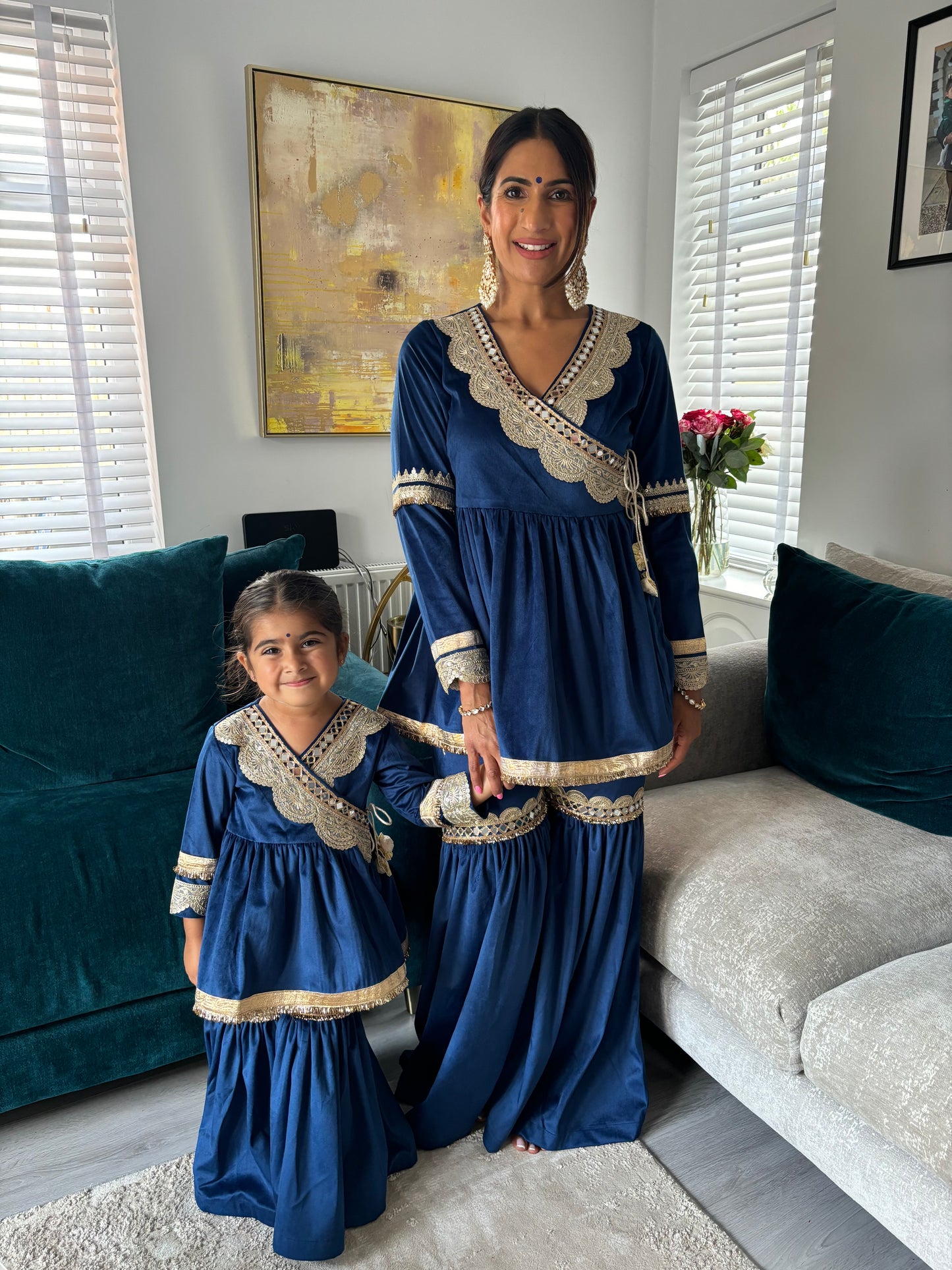 Premium Mama Velvet Sharara Set