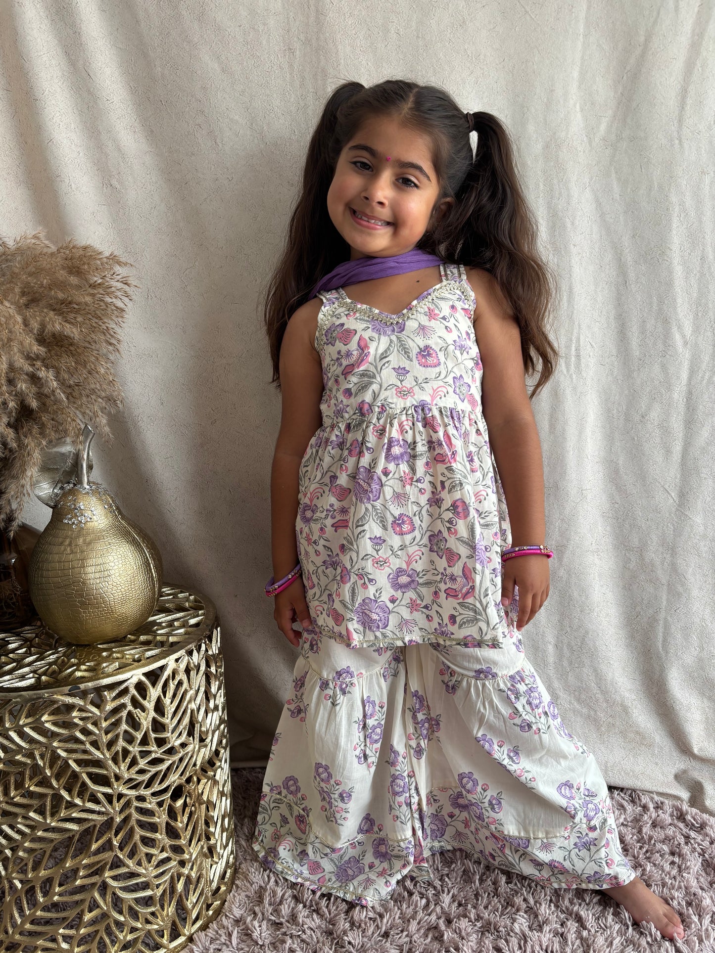 Summer Collection Lilac Sharara Suit