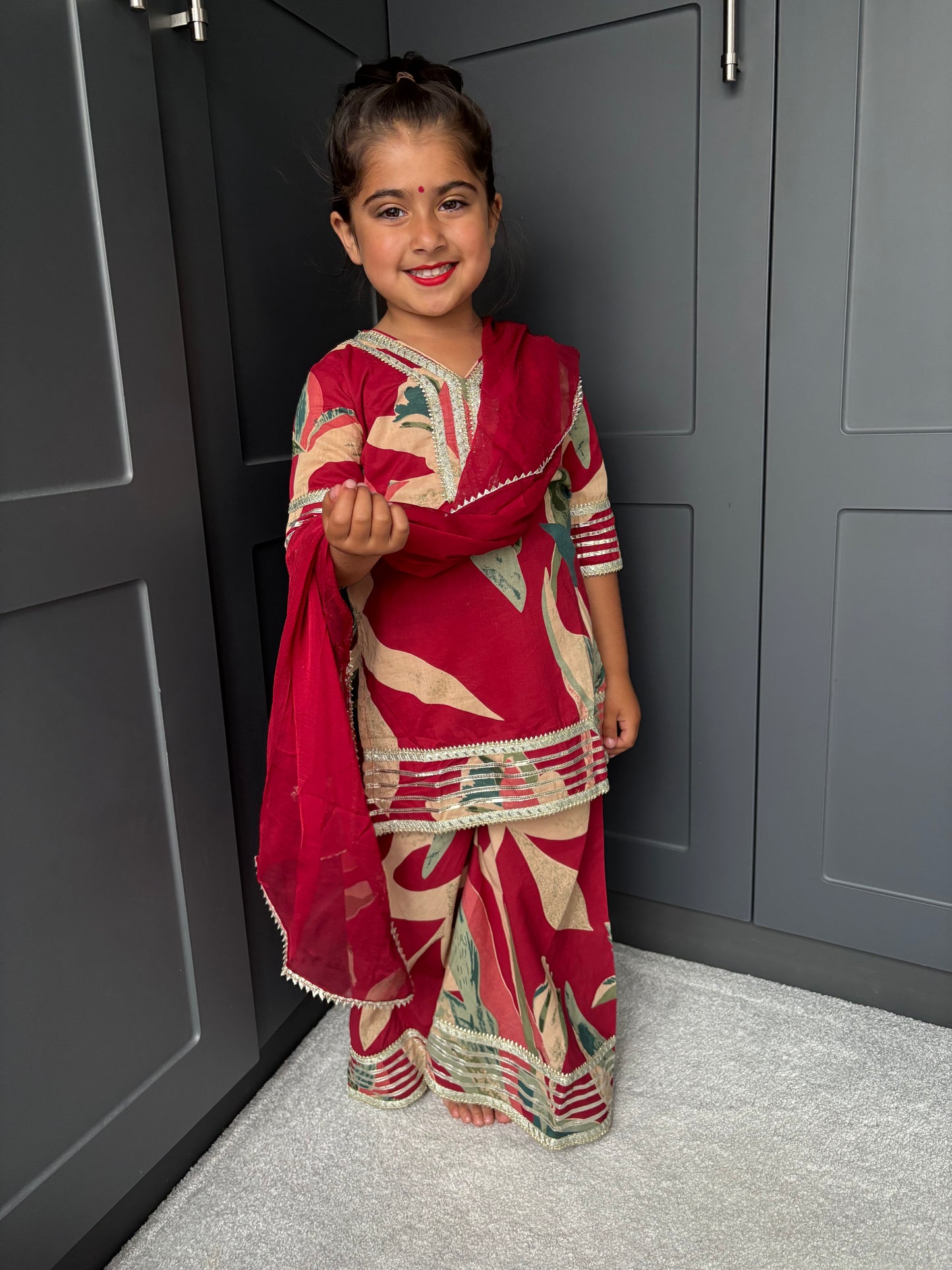 Maroon Palazzo Suit