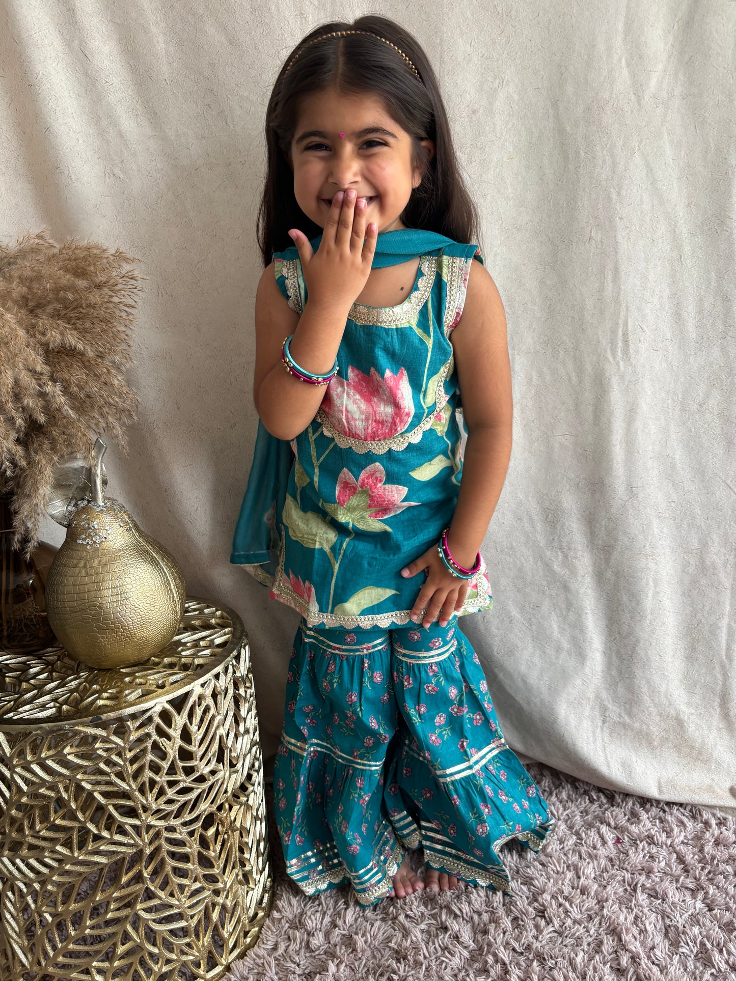 Summer Collection Blue Sharara Suit