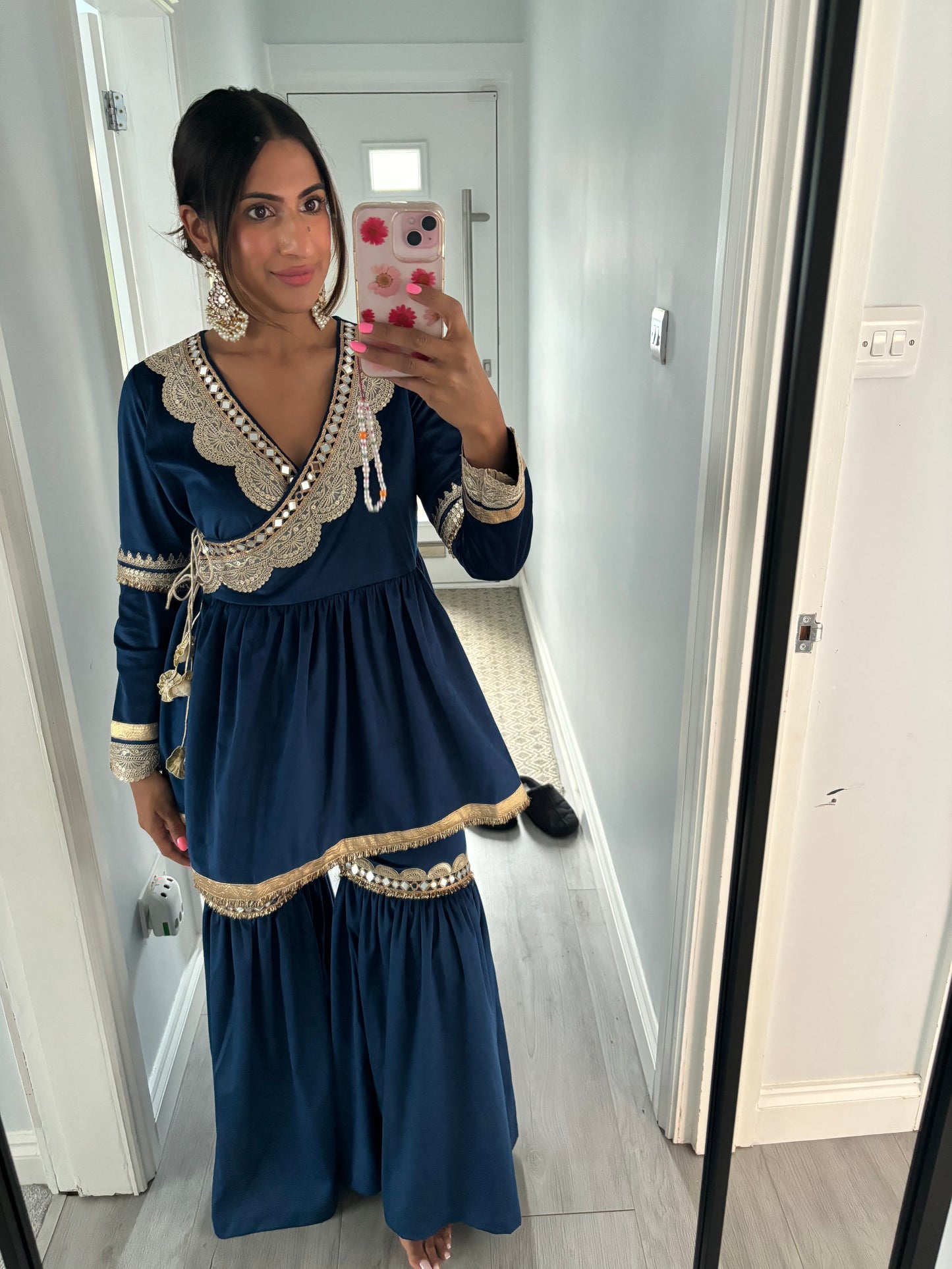 Premium Mama Velvet Sharara Set