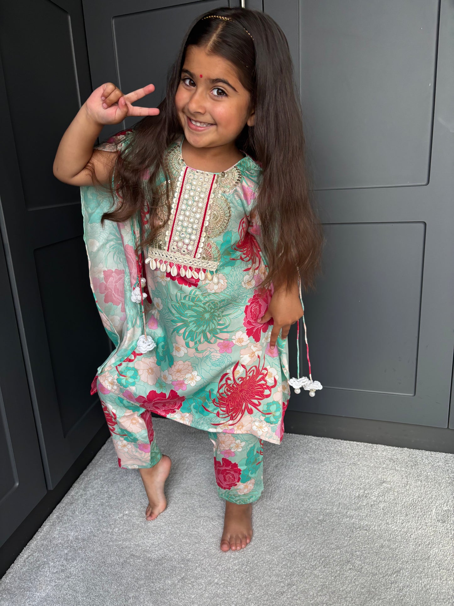 Mini Mama Blue Kurta Set