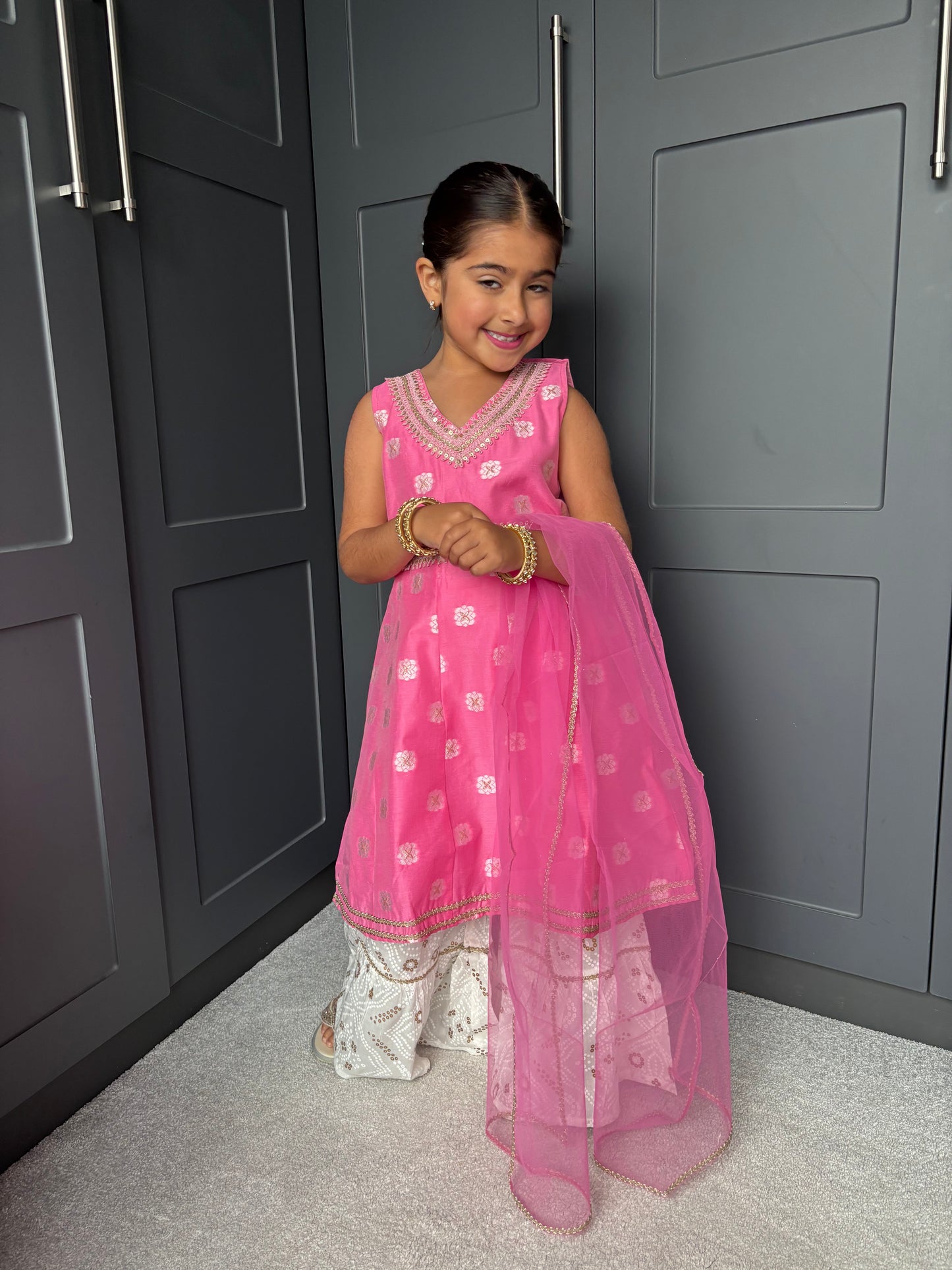 Candy Pink Sharara Set