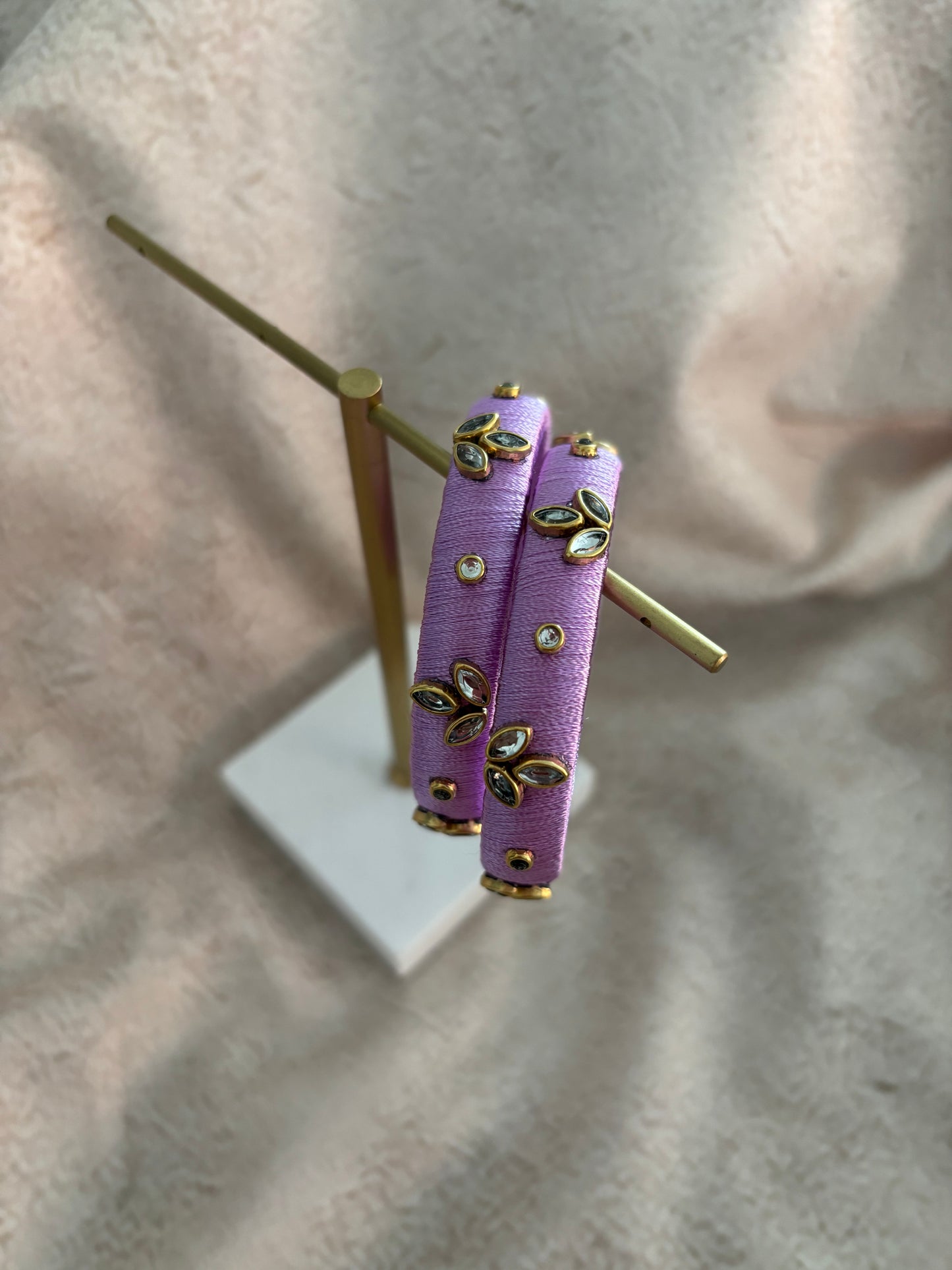 Lilac Embellished Bangle