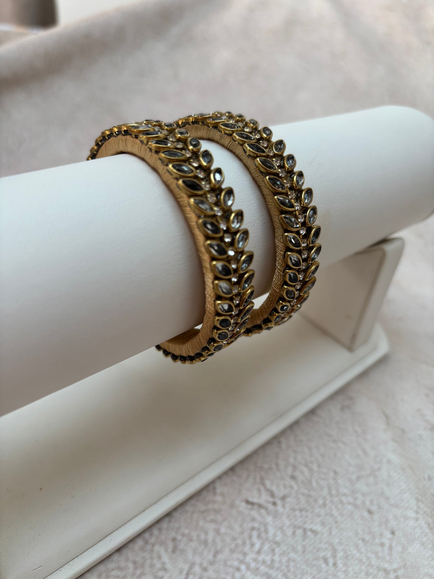 Gold Wide Bangle Set