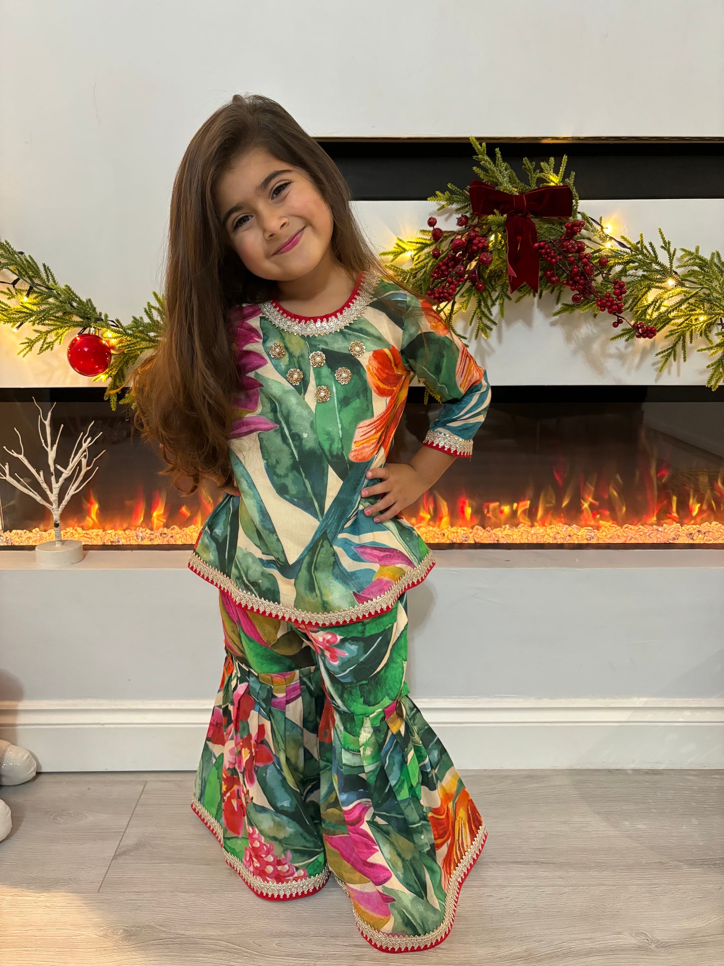 Girls Tropical Print Co-ord Age 4/5