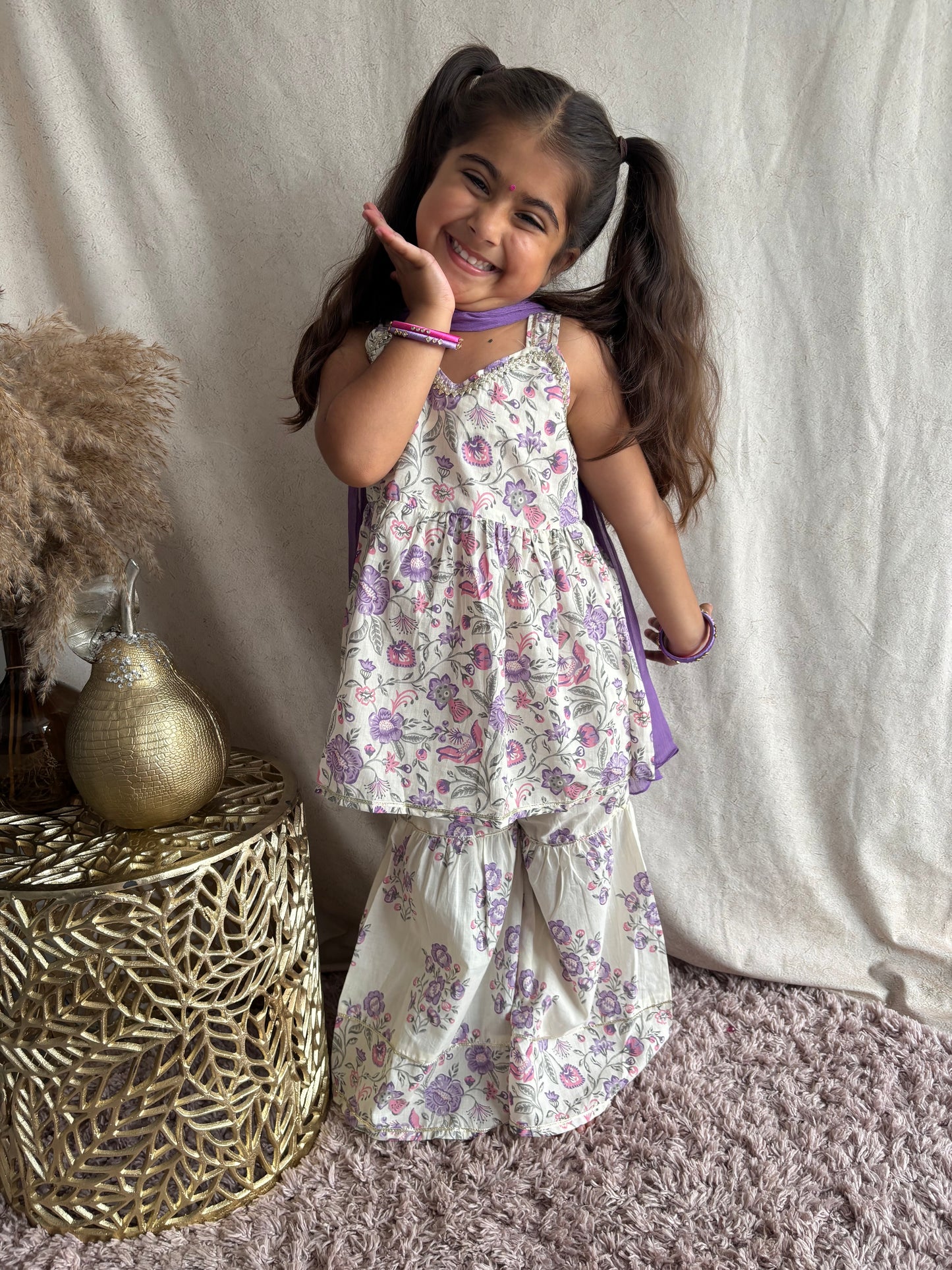 Summer Collection Lilac Sharara Suit