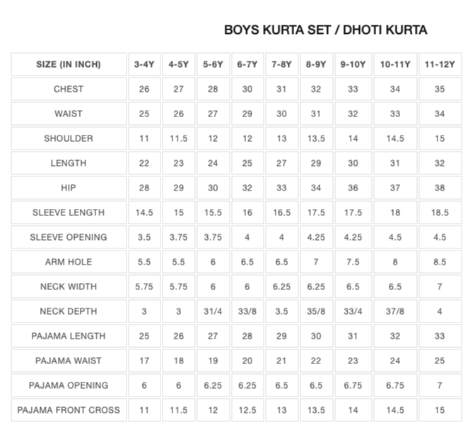 Boys Off White Floral Kurta with Pyjamas