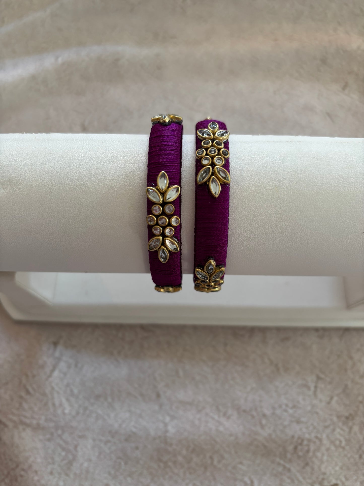 Wine Embellished Bangle