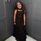 Black Embellished Lengha Set with Collar Dupatta | Girls Indian Festive Wear