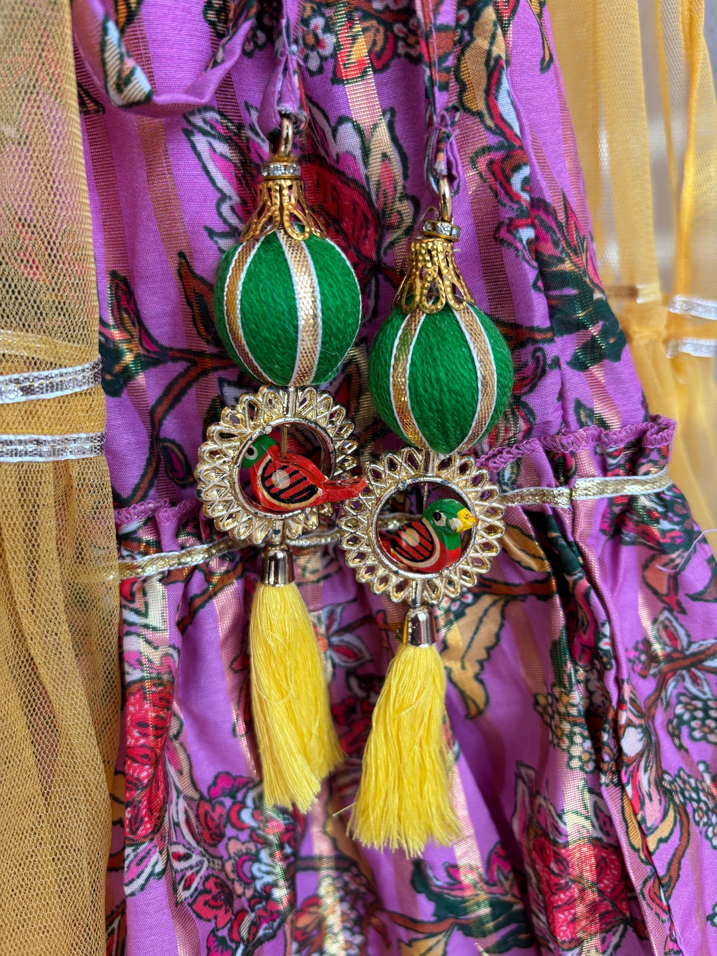 Paisley Pink Tassle Lengha