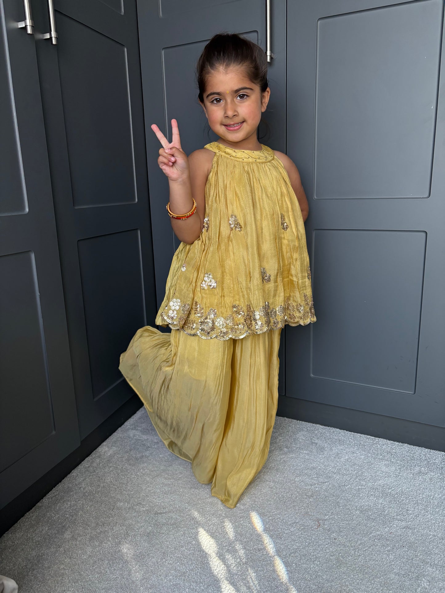 Yellow Palazzo Suit