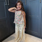 Blush & Gold Sequin Palazzo Set