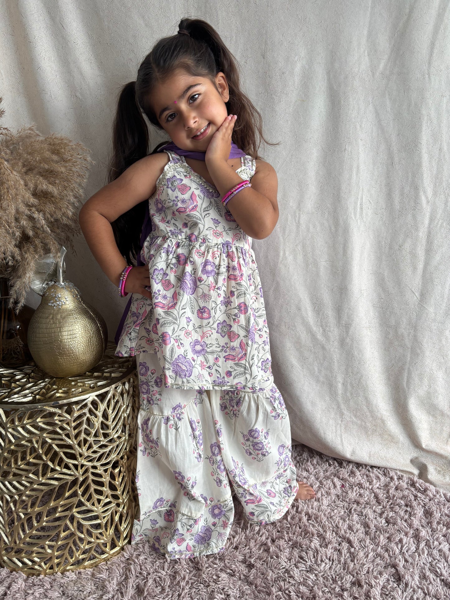 Summer Collection Lilac Sharara Suit