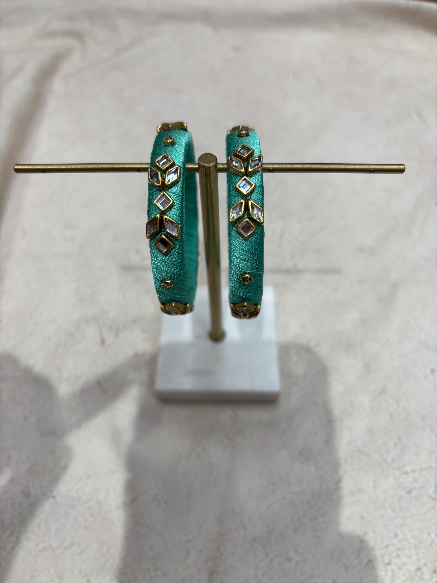 Mint Embellished Bangle