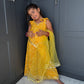 Girls Festive Yellow Bandhani Print Palazzo Suit | Sibling Collection