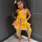 Spring Blooms Dhoti Suit (Yellow)