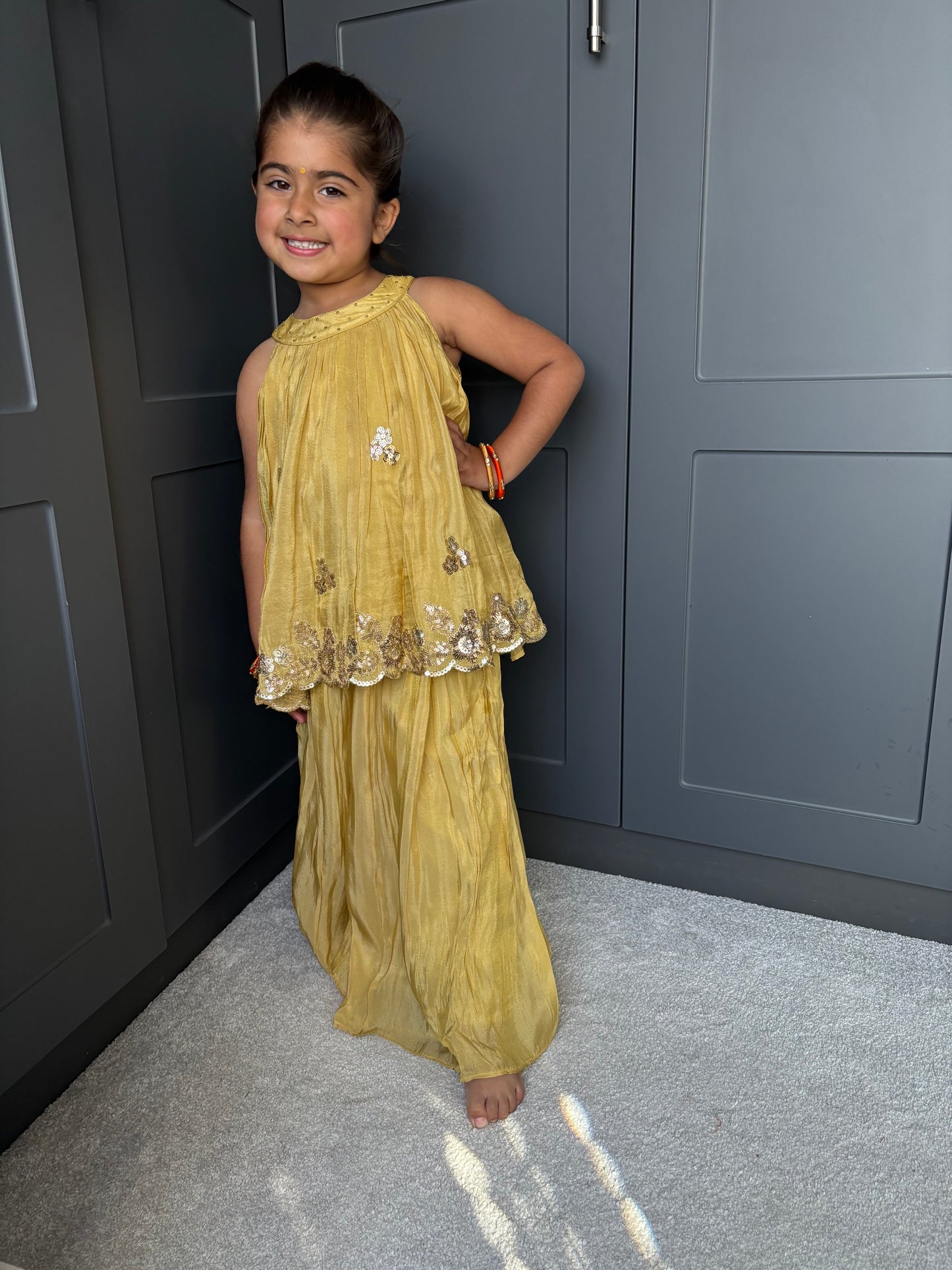 Yellow Palazzo Suit