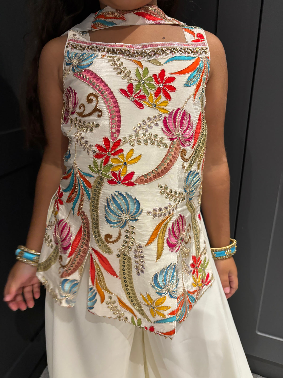 Multicolour Palazzo Suit