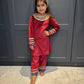 Red Velvet Salwar Suit