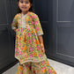 Yellow & Pink Paisley Sharara Suit