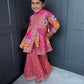 Pink Mirror Work Sharara