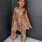Pink & Gold Partywear Trouser Suit