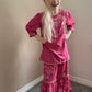 Fuscia Pink Kurta Sharara Set