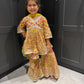 Yellow & Pink Sharara Suit Set