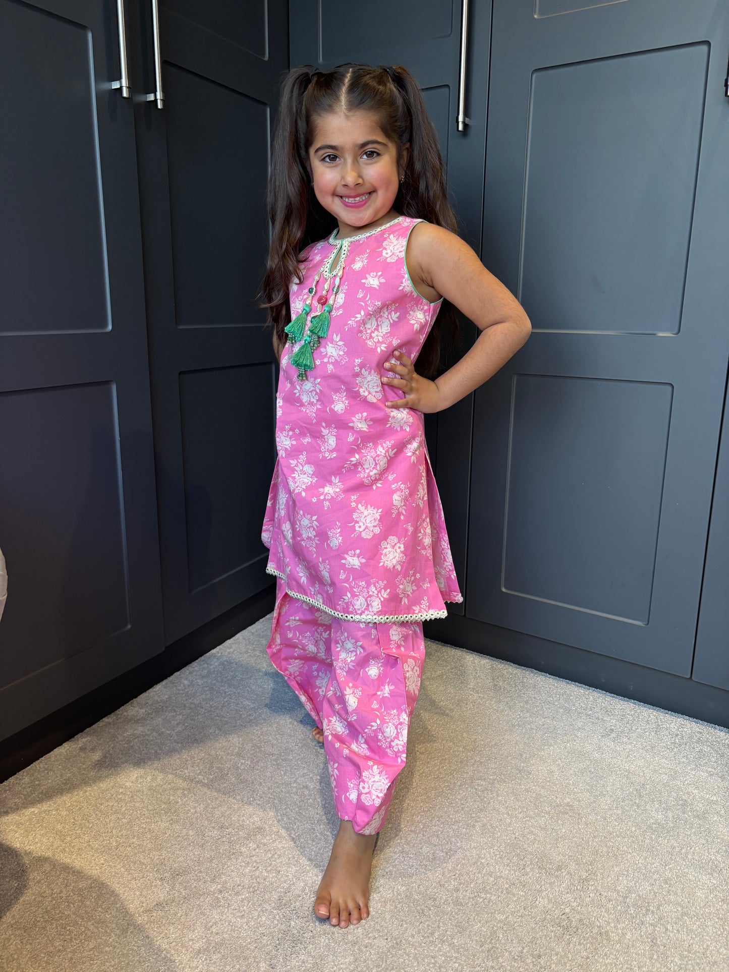 Mini Mama Barbie Pink Farsi Salwar Suit