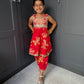 Red Flower Power Festive Set