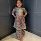 Mint & Red Paisley Print Sharara Suit