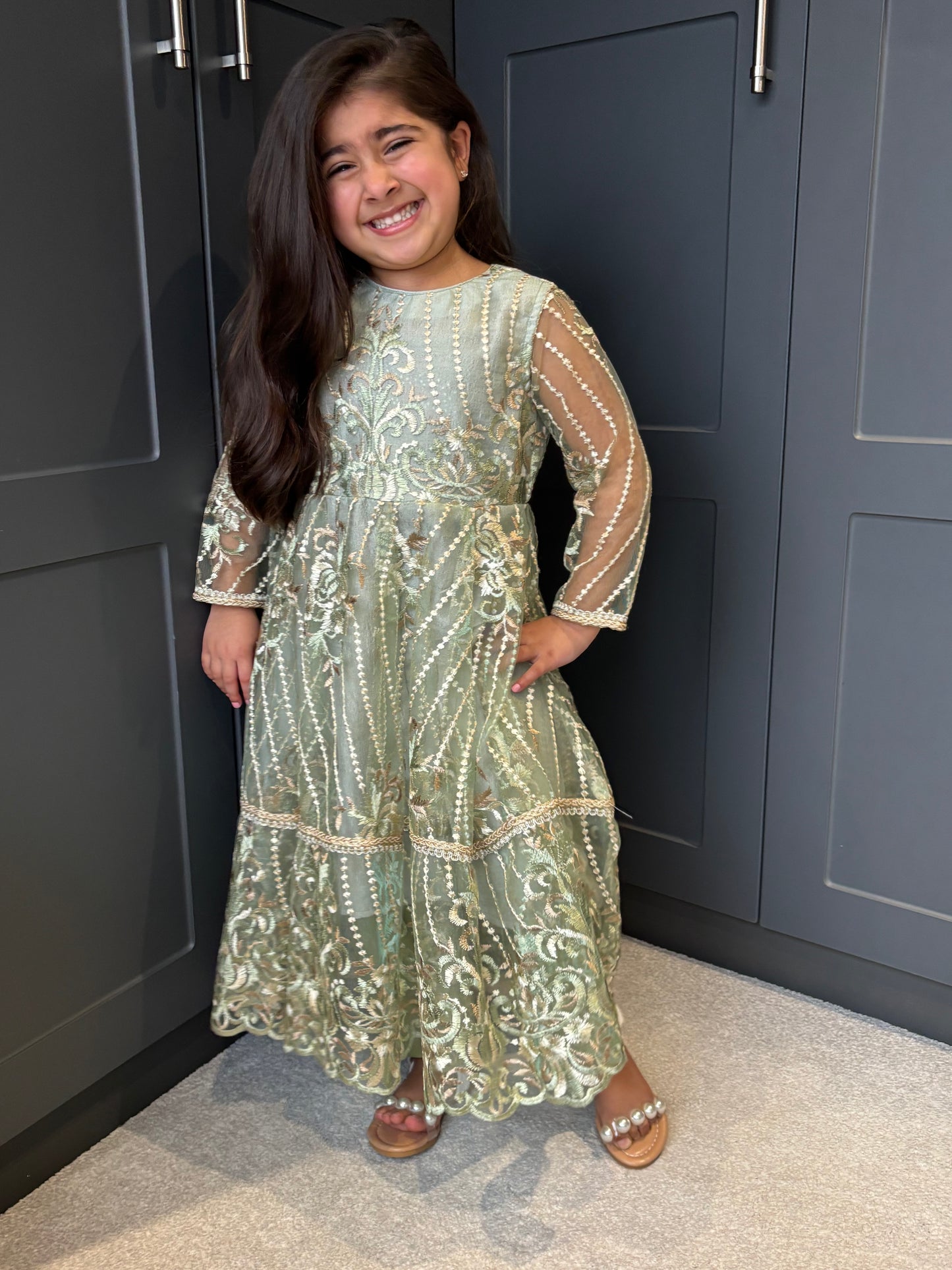 Mint Lace Anarkali Suit