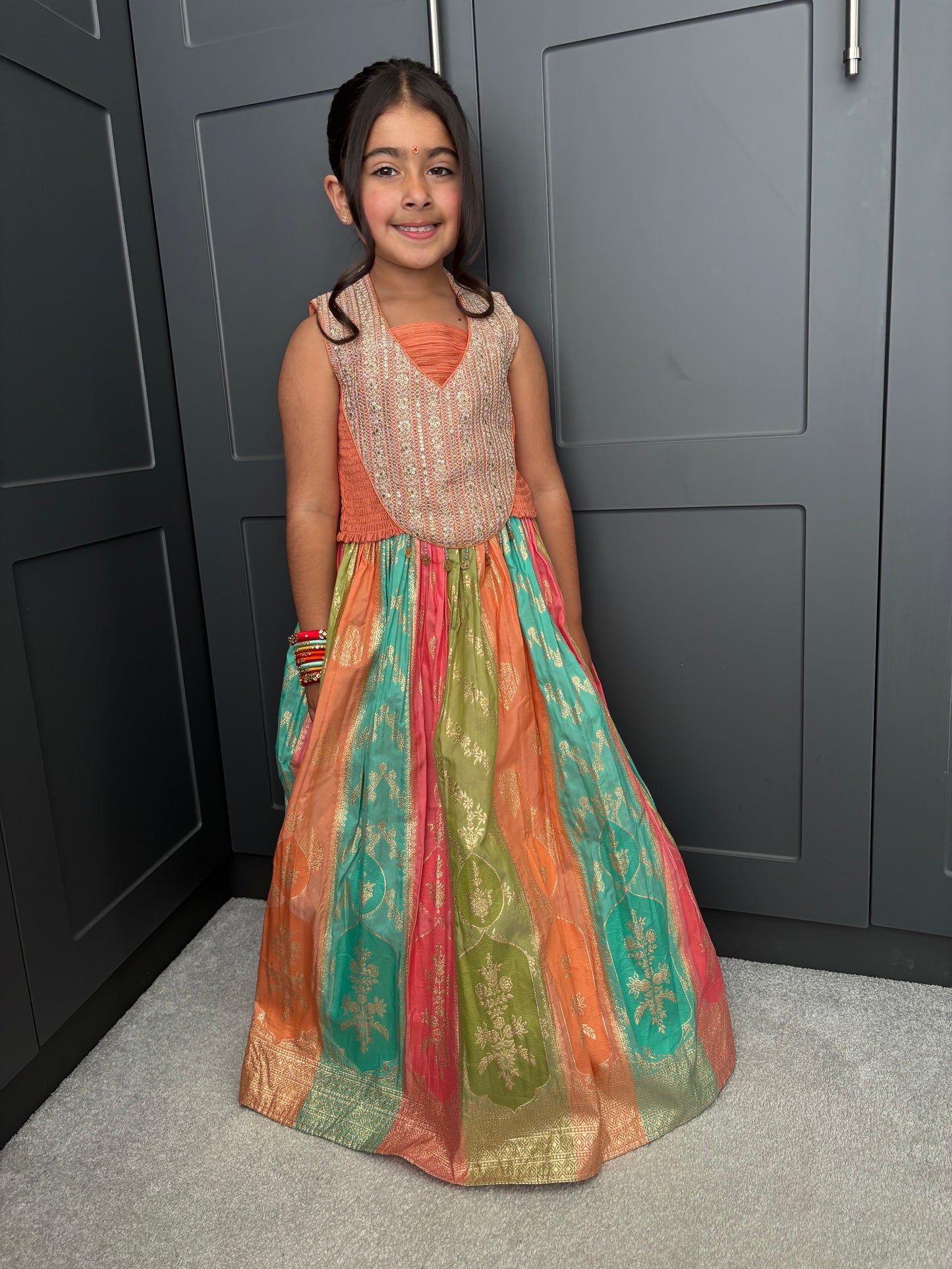 Mendhi Magic Lengha Set